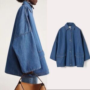 Toteme Oversized Blue Denim Jacket